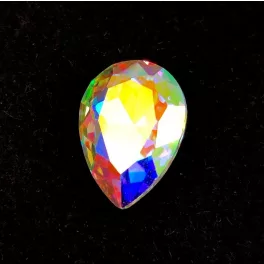 AURORA Körte kaboson - 14x10mm - Crystal AB