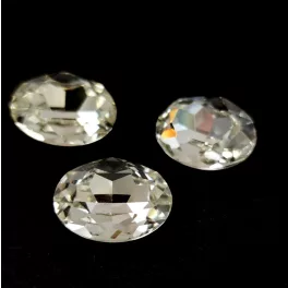 AURORA ovális kaboson - 13x18mm - Crystal
