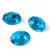 AURORA ovális kaboson - 14x10mm - Dark Aquamarine