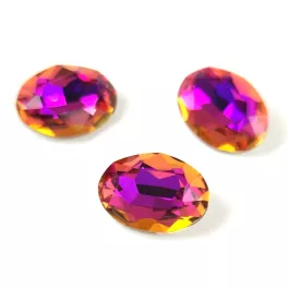 AURORA ovális kaboson - 14x10mm - Violet Blue