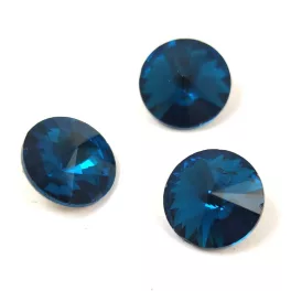 AURORA kristály rivoli - 12mm - Blue Zircon