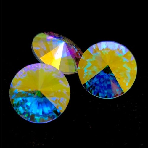 AURORA kristály rivoli - 12mm - Crystal AB