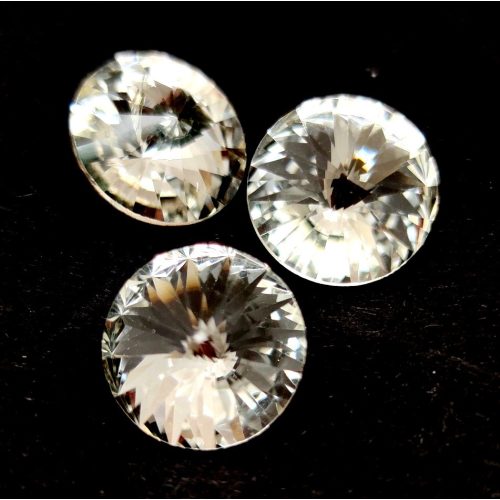 AURORA kristály rivoli - 12mm - Crystal