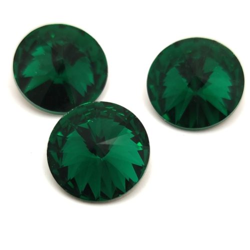 AURORA kristály rivoli - 12mm - Emerald