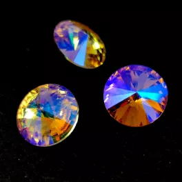AURORA kristály rivoli - 14mm - Violet Shimmer