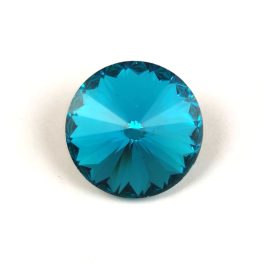 AURORA kristály rivoli - 18mm - Dark Aquamarine