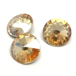 AURORA kristály rivoli - 18mm - Golden Shadow