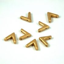   AVA® - Cseh kézzel préselt 3 lyukú gyöngy - aztec gold - 10x4mm