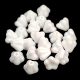 Czech pressed flower bead - Bluebell - Alabaster AB - 4x6mm