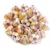 Cseh préselt virág gyöngy - harangvirág - Alabaster Beige Purple - 4x6mm - 20+2db
