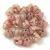 Cseh préselt virág gyöngy - harangvirág - Opal Rose Gold - 4x6mm - 20+2db