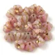 Cseh préselt virág gyöngy - harangvirág - Opal Rose Gold - 4x6mm - 20+2db