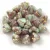 Cseh préselt virág gyöngy - harangvirág - Turquoise Amethyst Gold - 4x6mm - 20+2db