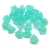 Czech pressed flower bead - Bluebell - Opal Turquoise Blue - 4x6mm