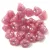 Cseh préselt virág gyöngy - harangvirág - Opal Pink Silver - 4x6mm - 20+2db