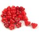 Czech pressed flower bead - Bluebell - Red Rose Gold - 4x6mm
