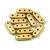 Czech Mates Beam - háromlyukú hasáb  - Matte Metallic Gold - 3x10mm