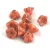 Czech pressed flower bead - Bluebell - Alabaster Travertine Orange Spotted - 6x8mm