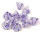 Cseh préselt virág gyöngy - harangvirág - Purple Blend AB - 6x8mm