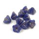 Czech pressed flower bead - Bluebell - Matt Gold Sapphire - 6x8mm