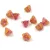 Czech pressed flower bead - Bluebell - Matt Yellow Blend Violet - 6x8mm