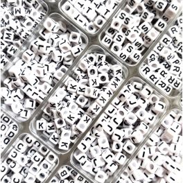 12mm Silicone Alphabet Beads, Diy Necklace Bracelet Craft Kit Beading, Cube Letter  Beads Square Shape A-z