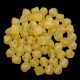 Czech Pressed Bicone Glass Bead - Crystal Matt Dyed Yellow  - 4mm