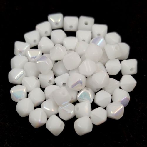 Czech glass bead - Bicone - 4mm - Alabaster AB