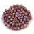 Czech glass bead - Bicone - 4mm - Chalk Spotted Dark Violet