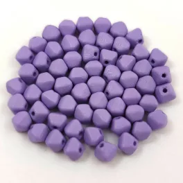Czech glass bead - Bicone - 4mm - White Opal Matt Purple