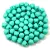 Czech glass bead - Bicone - 4mm - White Opal Matt Turquoise