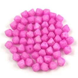   Czech glass bead - Bicone - 4mm - Alabaster Matt Milky Fuchsia