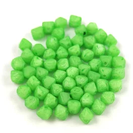 Czech glass bead - Bicone - 4mm - Alabaster Matt Milky Mint