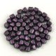 Czech glass bead - Bicone - 4mm - Jet Polychrome Purple