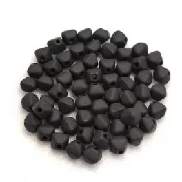 Czech glass bead - Bicone - 4mm - Jet Matt