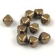 Czech glass bead - Bicone - 6mm - Golden Bronze