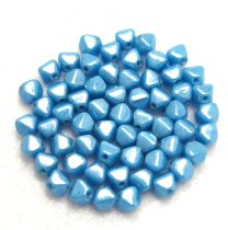  Cseh préselt üveg gyöngy - Bicone - 4mm - Turquoise Blue Luster