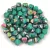 Czech glass bead - Bicone - 4mm - Turquoise Green Vitrail