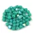 Czech glass bead - Bicone - 4mm - Turquoise Green AB