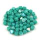 Czech glass bead - Bicone - 4mm - Turquoise Green AB