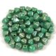 Czech glass bead - Bicone - 4mm - Turquoise Green Picasso