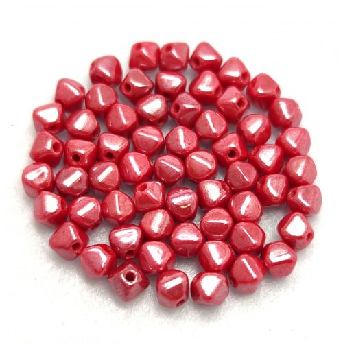 Czech glass bead - Bicone - 4mm - Red  Luster