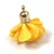 Textile Tassel - Yellow  - 28x30mm