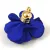 Textile Tassel - Sapphire - 28x30mm