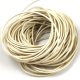 Round Leather Cord - Beige - 2mm