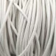 Round Leather Cord - White - 2mm