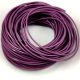 Round Leather Cord - Purple - 2mm