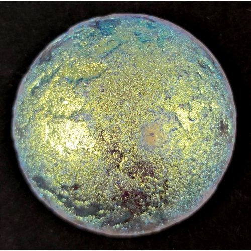 Czech Glass Cabochon - Etched Crystal AB - 25mm
