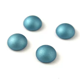 Cseh üveg kaboson - Polichrome Metallic Aqua - 10mm