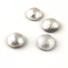 Cseh üveg kaboson - Crystal Etched Silver - 14mm